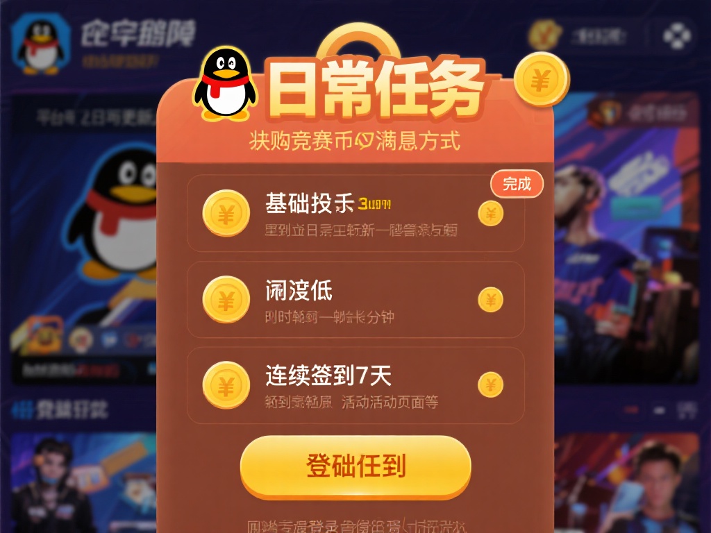 对于新手玩家来说，完成企鹅电竞的日常任务是获取竞猜