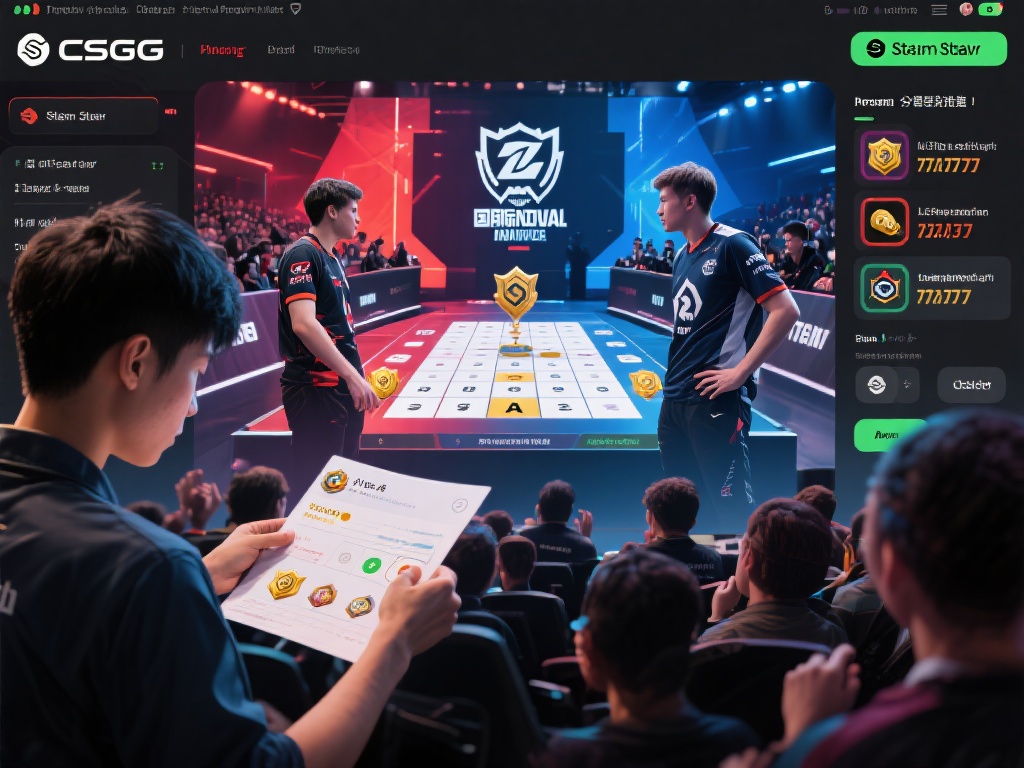 以热门游戏CSGO为例，Steam平台上的电竞竞猜